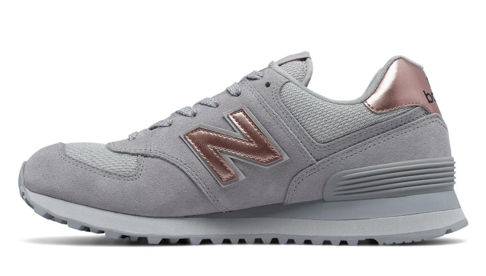 new balance rose gold trainers 574